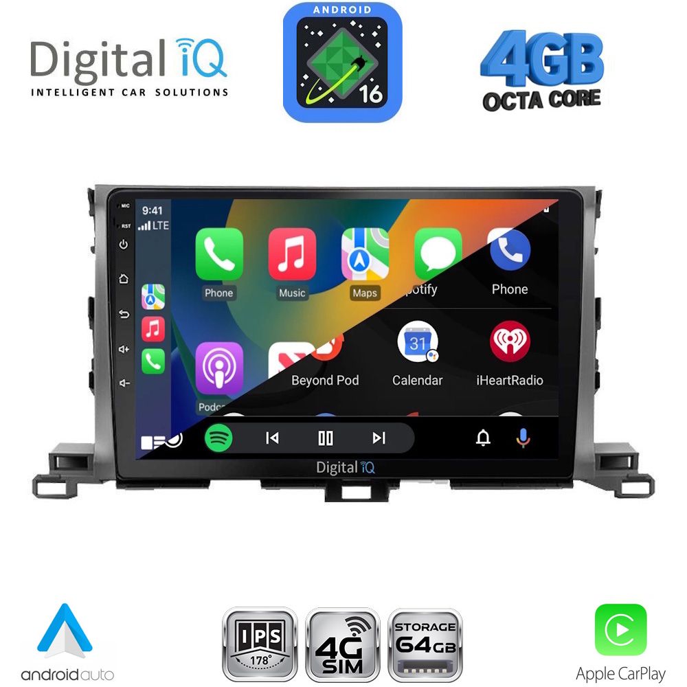 DIGITAL IQ RTG 6700_CPA (10inc) MULTIMEDIA TABLET for TOYOTA HIGHLANDER mod. 2014-2019 - immagine 2