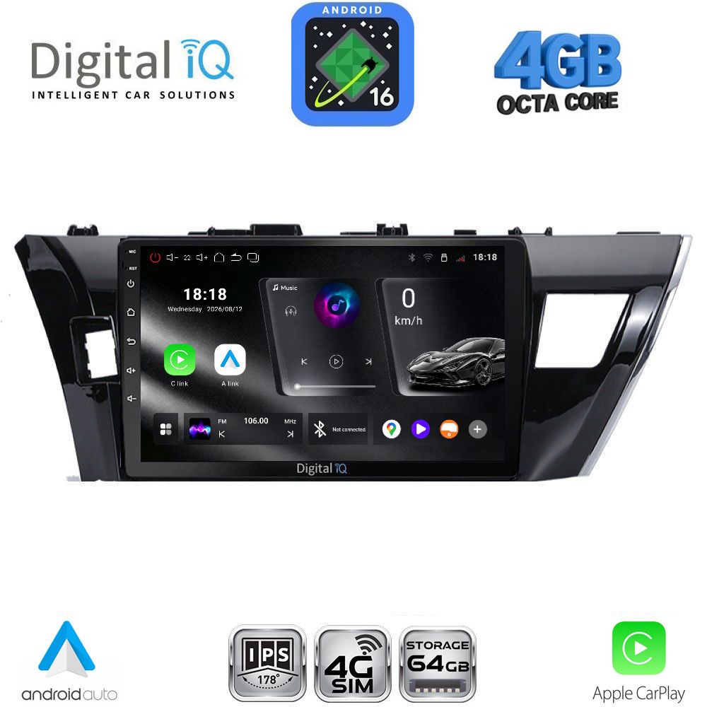 DIGITAL IQ RTG 6714SM_CPA (10inc) MULTIMEDIA TABLET for TOYOTA COROLLA mod. 2013-2016 - WEXML.GR
