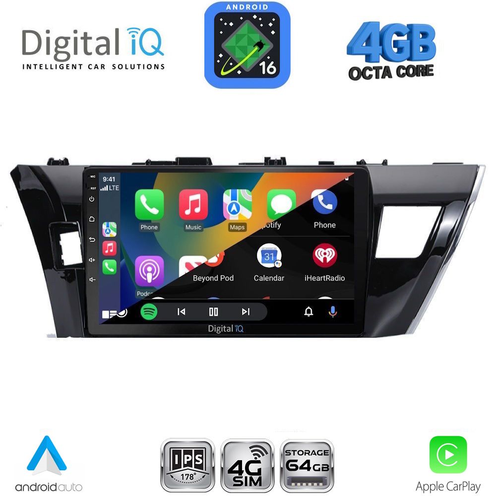 DIGITAL IQ RTG 6714SM_CPA (10inc) MULTIMEDIA TABLET for TOYOTA COROLLA mod. 2013-2016 - immagine 2