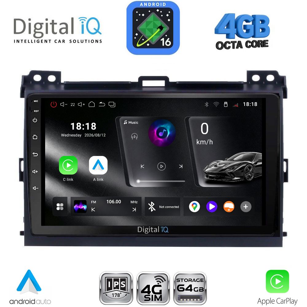 DIGITAL IQ RTG 6723_CPA (9inc) MULTIMEDIA TABLET for TOYOTA LANDCRUISER mod. 2002-2008 - WEXML.GR