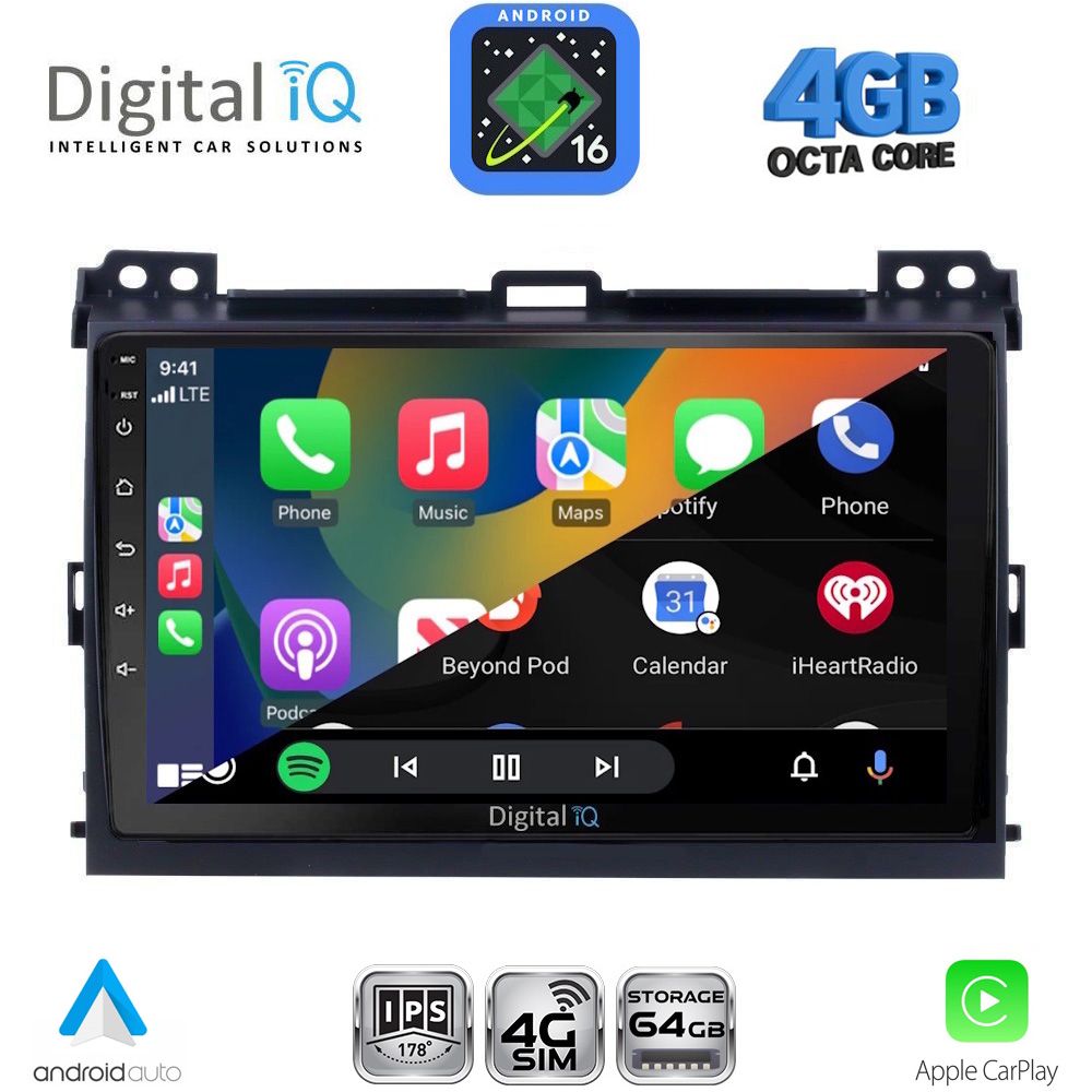 DIGITAL IQ RTG 6723_CPA (9inc) MULTIMEDIA TABLET for TOYOTA LANDCRUISER mod. 2002-2008 - immagine 2