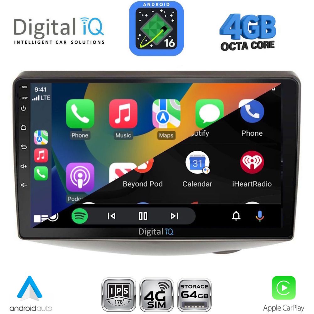 DIGITAL IQ RTG 6735_CPA (9inc) MULTIMEDIA TABLET for TOYOTA YARIS mod. 1999-2006 - immagine 2